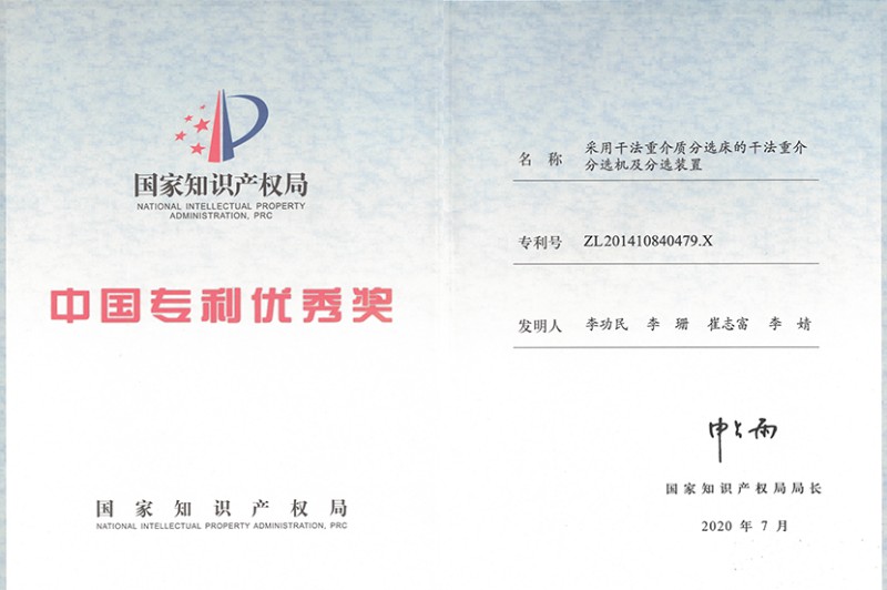 中國專利優(yōu)秀獎